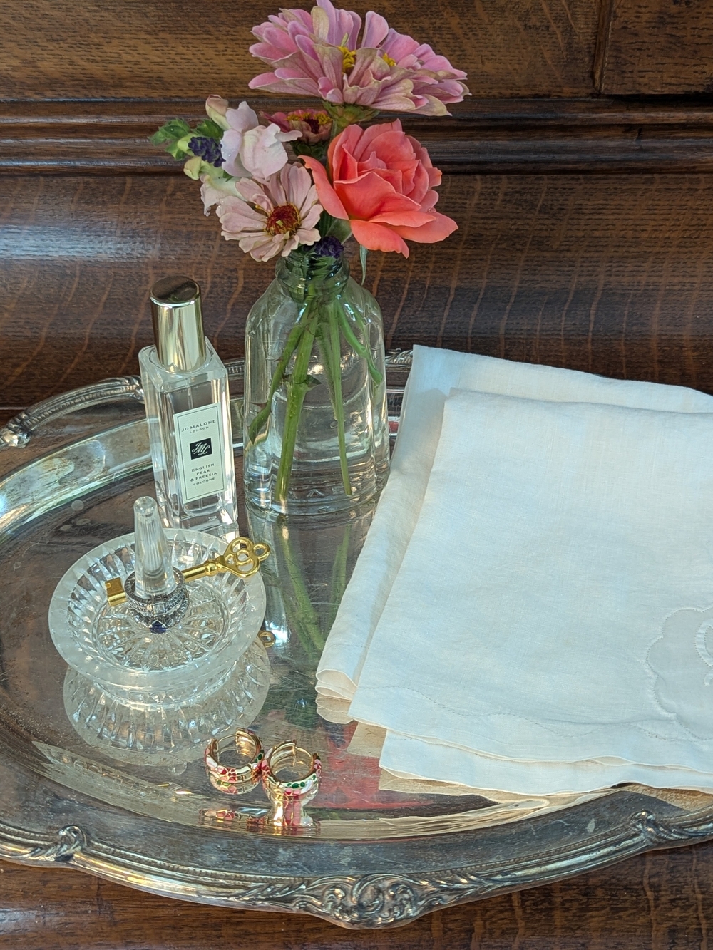 Madeira Monogram A White Linen Handkerchiefs - Pair of 2 Vintage - Picture 7 of 8